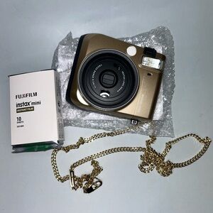 Nib Michael Kors Gold Fuji film Instax Polaroid camera